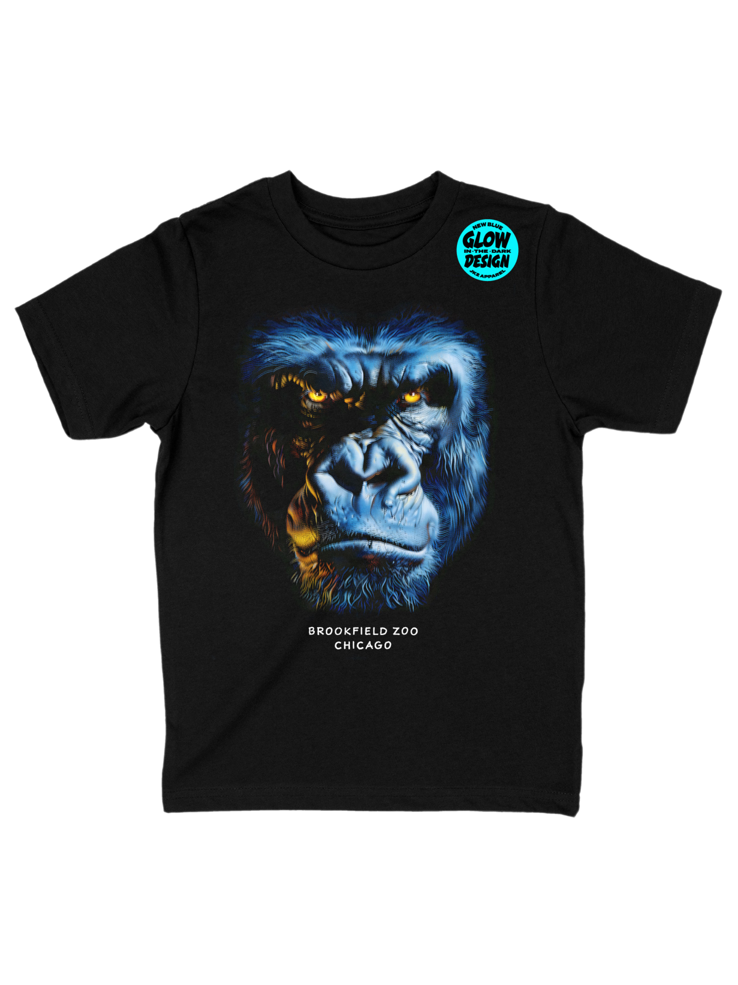 YOUTH BLACK GLOW IN THE DARK GORILLA T-SHIRT