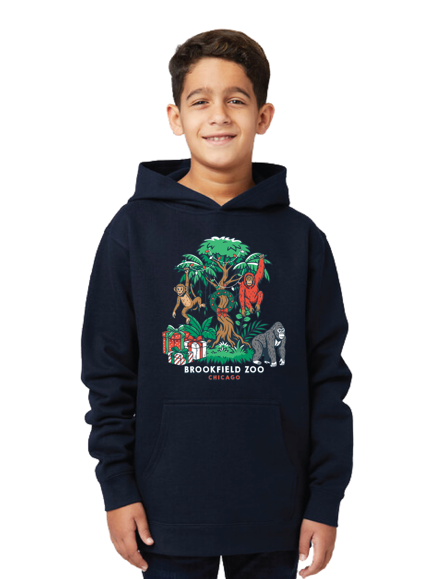 BROOKFIELD ZOO YOUTH HOLIDAY PRIMATES HOODIE