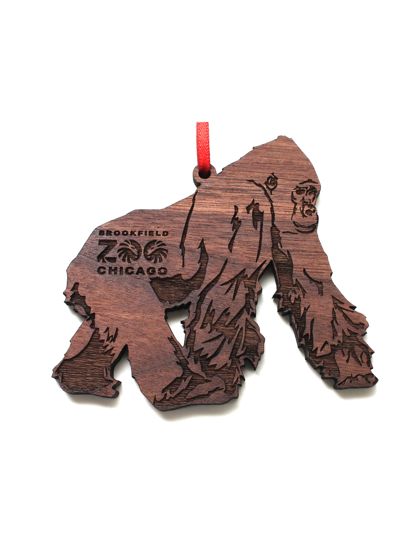 WOODEN GORILLA ORNAMENT