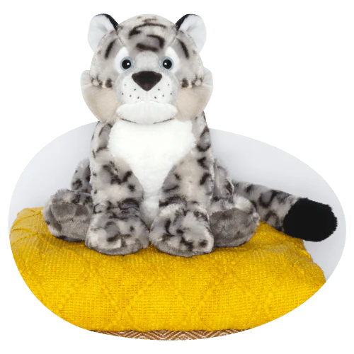 TRACKING SNOW LEOPARD PLUSH