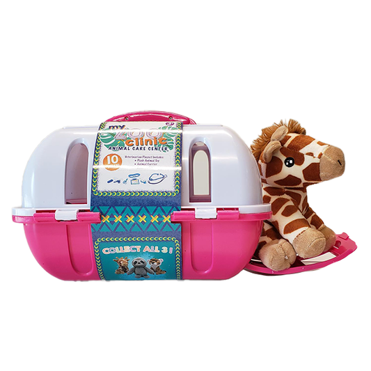 ANIMAL CARE KIT GIRAFFE PINK