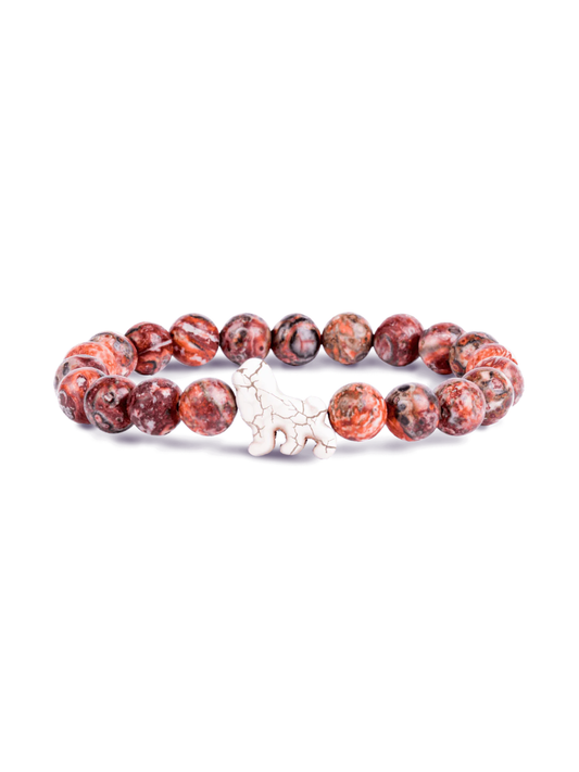 FAHLO EXCURSION LION IN SAHARA RED BRACELET