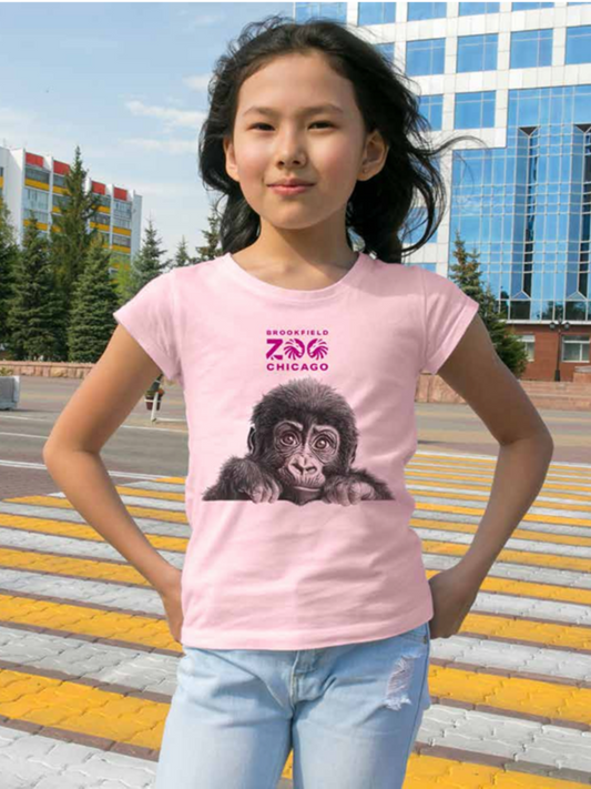 LIGHT PINK YOUTH GORILLA EYES T-SHIRT