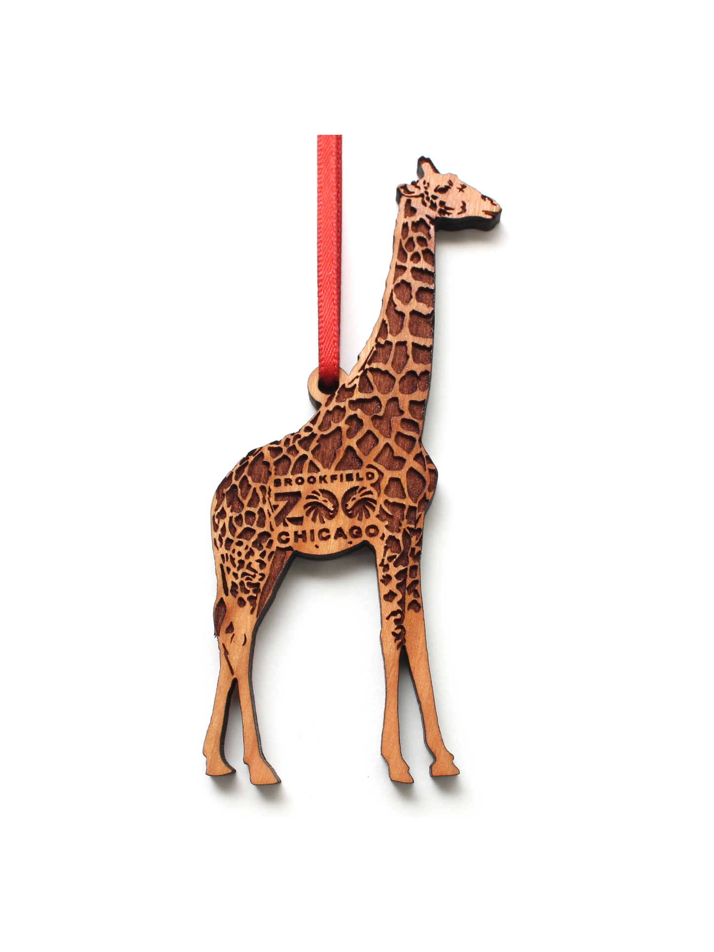 WOODEN GIRAFFE ORNAMENT