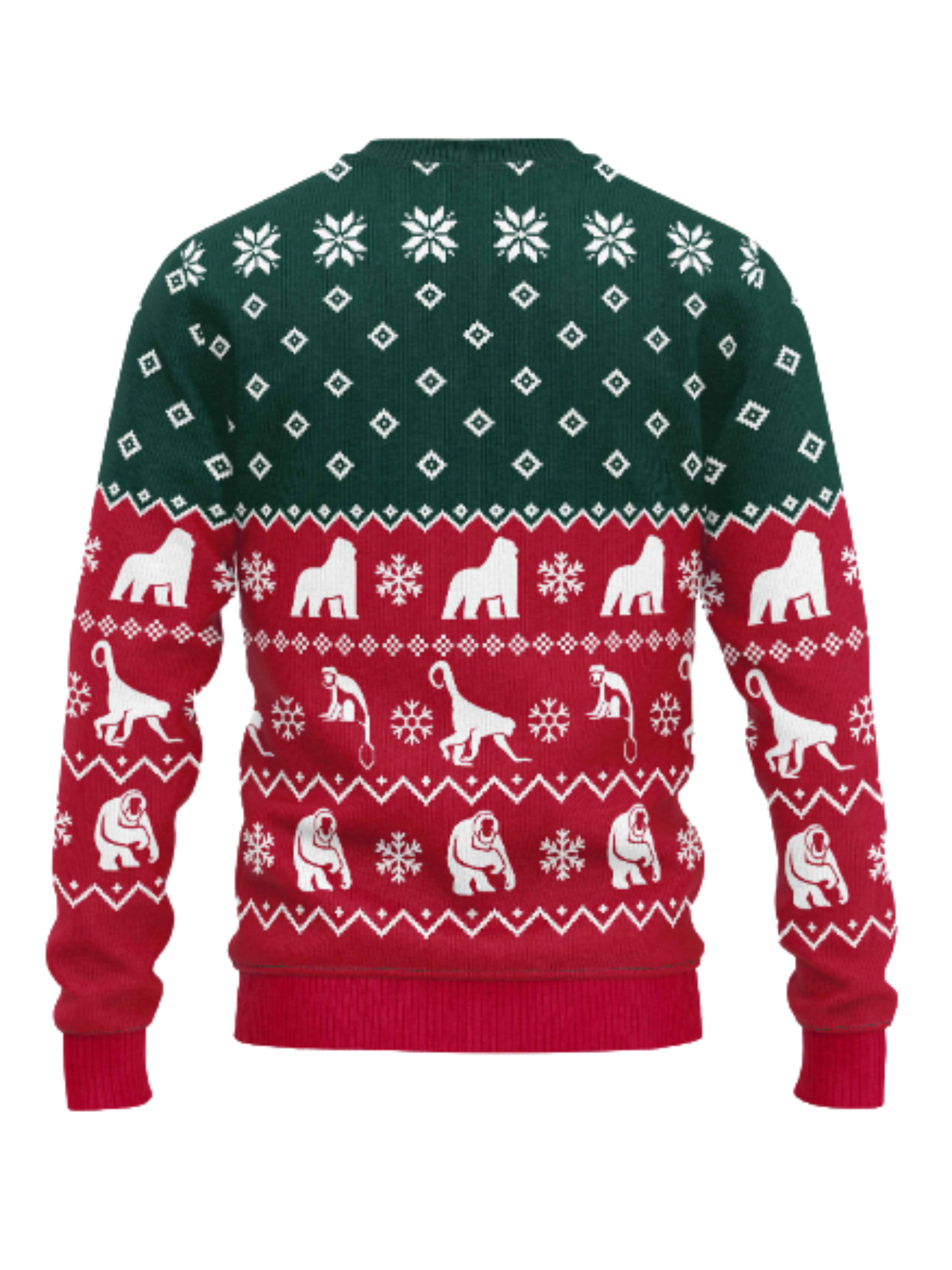 BROOKFIELD ZOO RED & GREEN HOLIDAY SWEATER