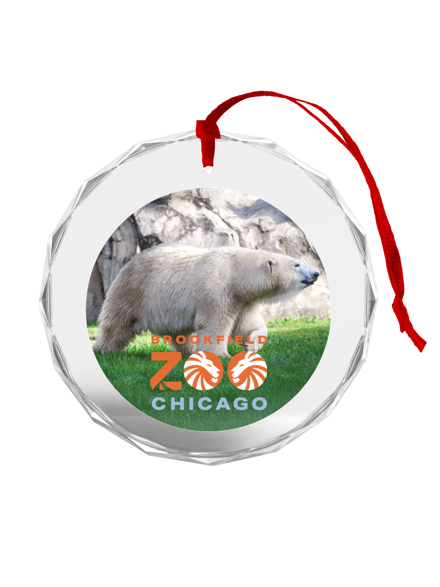 POLAR BEAR "AMELIA" GLASS ORNAMENT